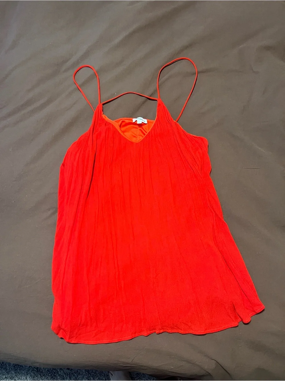 superdown Bright Red V-Neck Spaghetti Strap Mini Dress